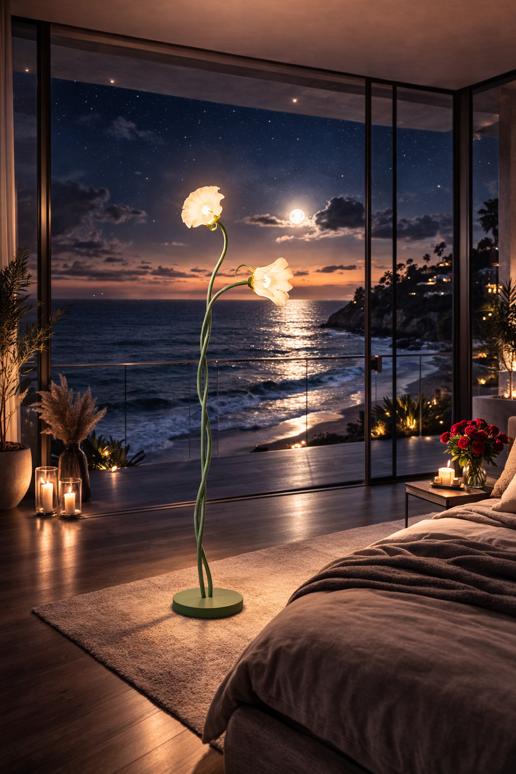 Casari Floral Floor Lamp